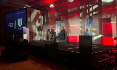 Mark McQueen (right), President & Executive Managing Director of CIBC Innovation Banking, and Gregg Ames, Chief Sales Officer of Conversica, at the Canadian Innovation Exchange in Toronto.