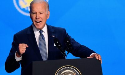 US President Joe Biden speaks during Summit of the Americas in Los Angeles