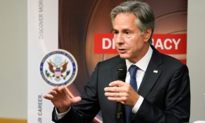 US Secretary of State Antony Blinken speaks during a State Department careers conversation at Purdue University, on September 13, 2022, in West Lafayette, Indiana