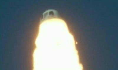 Blue Origin tweeted a video clip showing the moment when the capsule fired emergency thrusters to separate from its booster