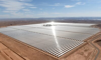 An aerial view of solar mirrors at the Noor 1 Concentrated Solar Power plant outside the town of Ouarzazate. Morocco has already bet heavily on clean energy