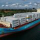 Maersk says the Laura will help reduce its CO2 emissions by 100 tonnes a day, compared to the same vessel running on fuel oil