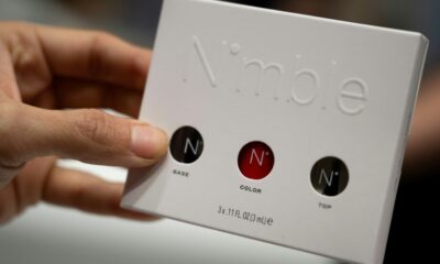 Nail polish used in Nimble Beauty's Device that can varnish all ten fingernails and dry them in just twenty-five minutes